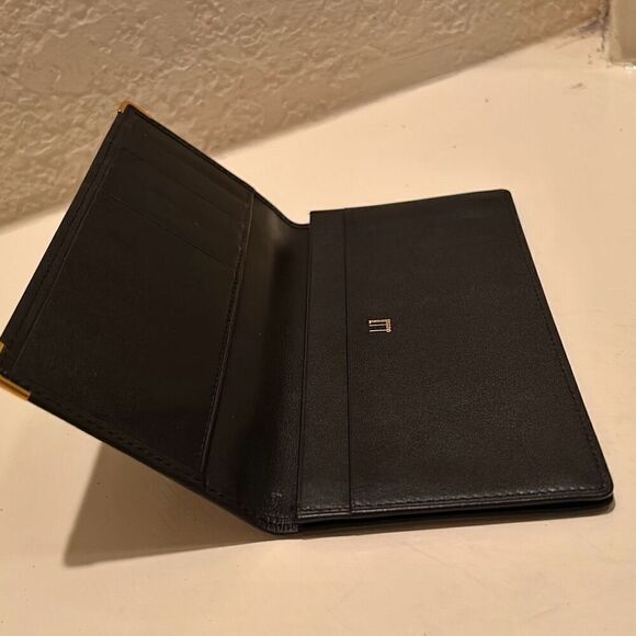 Dunhill Bifold Long Wallet Black Leather Minimalist Contemporary Professional - Picture 5 of 10